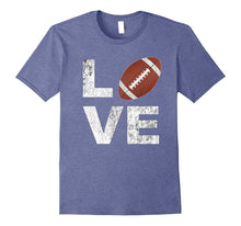 LOVE Football Player Fan Parent Distressed Game Day Shirt
