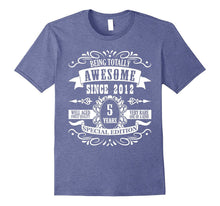 5th Birthday Gift T-Shirt Awesome Since 2012 Tee 5 Yr Olds