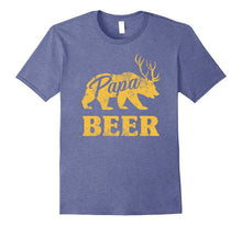 Mens Bear Deer Papa Beer Funny Dad T-Shirt