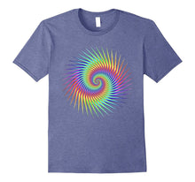 Psychedelic Trippy Rainbow Spiral T-Shirt - Neon Art Design