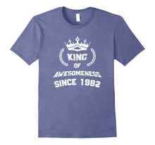 Mens King of Awesomeness 35th Birthday T-Shirt Age 35 for Men