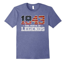 Birthday Gift for 74 Years Old 1943 T Shirt American Flag