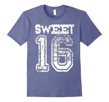 16th Birthday Shirt Gift Sweet Sixteen 16 Cracked Grunge