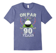 Funny 90th Birthday Golfer T-Shirt on Par for 90 Years Golf