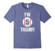I'm 5 Today Kids 5th Birthday Baseball T Shirt