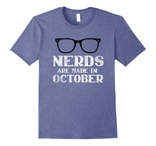 Nerds Are Made in October! Retro Distressed Birthday Gift