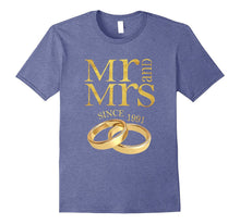 26th Wedding Anniversary T-Shirt Mr & Mrs Since 1991 Gift