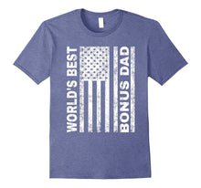 Mens World's Best Bonus Dad: Funny Gift Tshirt for Stepdads