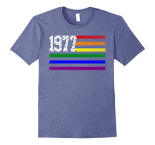LGBT Flag EST 1977 Birthday Gift 40 Years Old Shirt