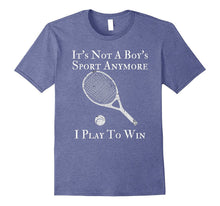 Girl Women Tennis Play to Win Tshirt Novelty Distressed