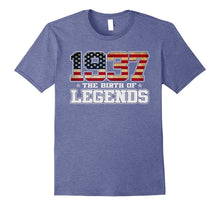 Birthday Gift for 80 Years Old 1937 T Shirt American Flag