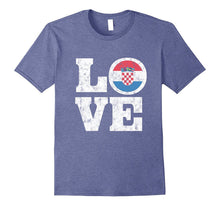Croatia Love T-Shirt Croatian Flag Distressed Tee