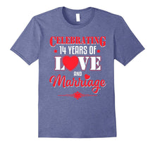 14th Wedding Anniversary Gift. Meaning T-Shirt for Couple.