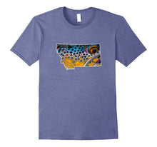 Montana Shape Brown Trout Fish T-Shirt Derek DeYoung Art
