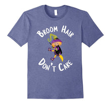 Halloween T-Shirt Messy Broom Hair Don't Care Shirt